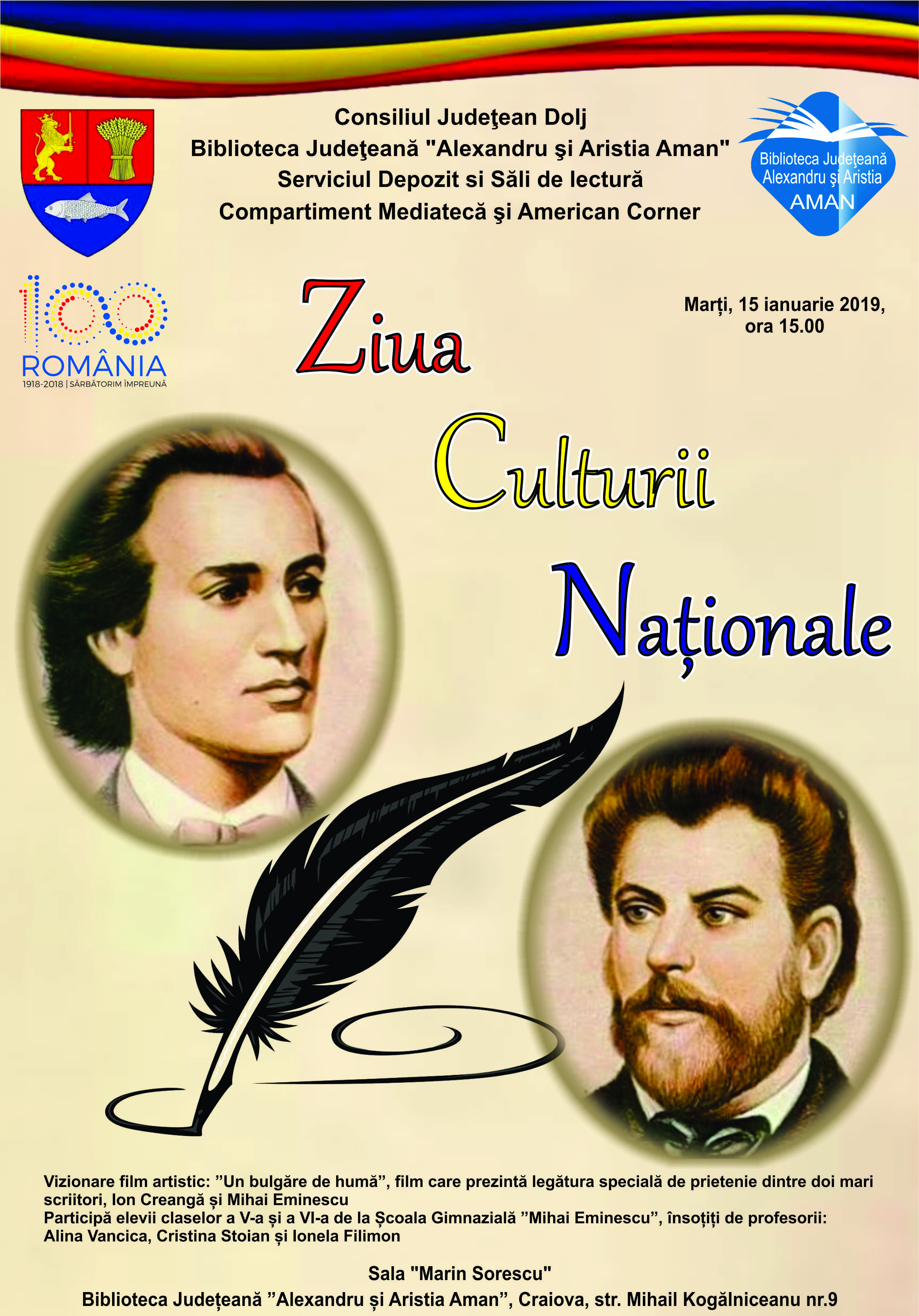 Biblioteca Județeană „Alexandru și Aristia Aman” . Ziua Culturii