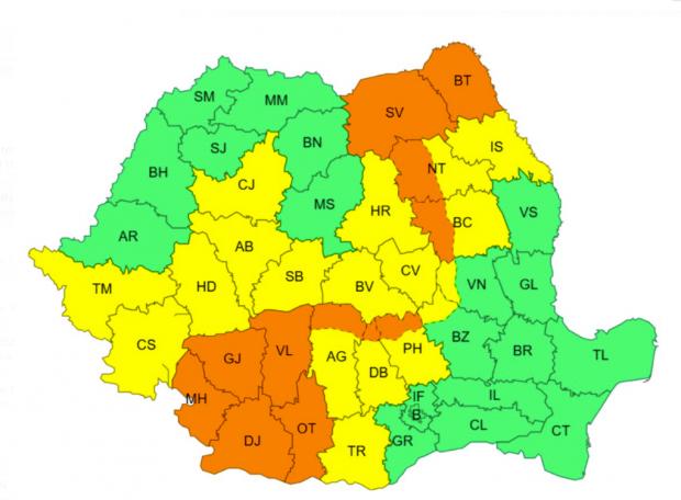 cod-portocaliu-de-ploi-vijelii-si-grindina-in-12-judete-978761 - Jurnalul Olteniei - Stiri regionale din Oltenia