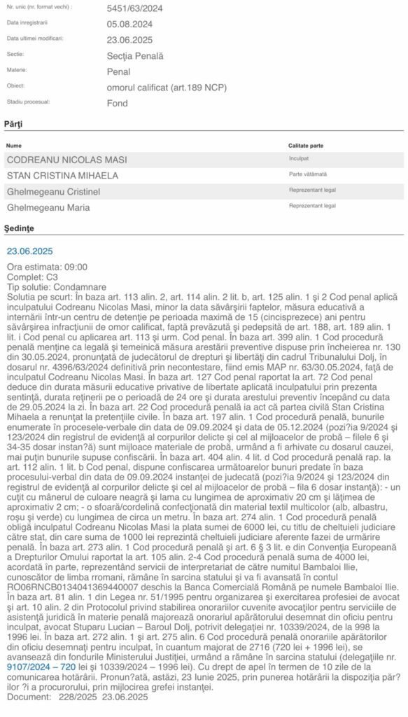 sentinta raisa WhatsApp Image 2025-06-24 at 11.40.34 - Jurnalul Olteniei - Stiri regionale din Oltenia