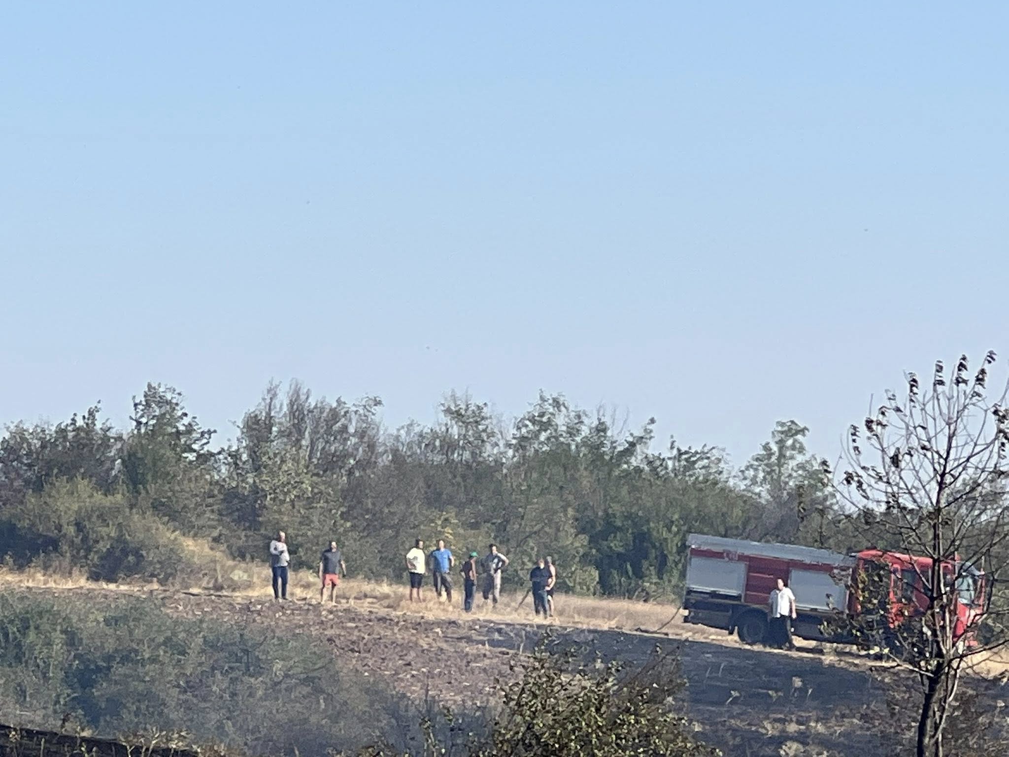 Un primar din Olt se alătură pompierilor în lupta cu un incendiu de vegetație (VIDEO)